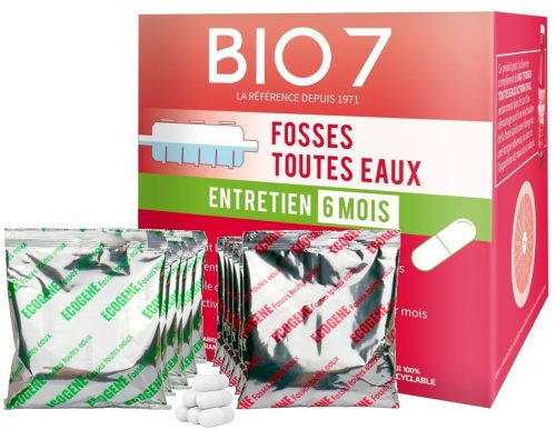  BIO7 1 KG BIO 7 ENTRETIEN FOSSES TOUCHES EAUX 6 MOIS 1KG ECOGENE BAKTERIEN