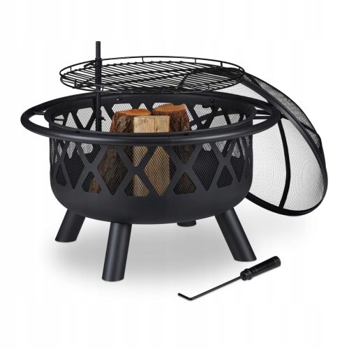  Relaxdays Kamin mit Grill,