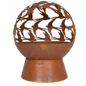  Kugelförmiger Gartenkamin mit Schwalben CAMPFIRE