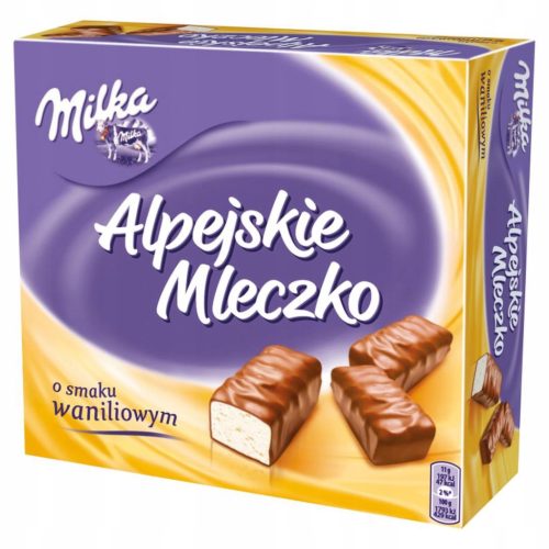 Alpenmilch-Vanilleschaum mit Milka Schokoladenüberzug