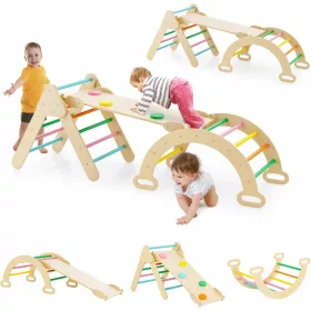    Kletterbogen und Leiter und Rutsche Indoor-Kletterspielplatz