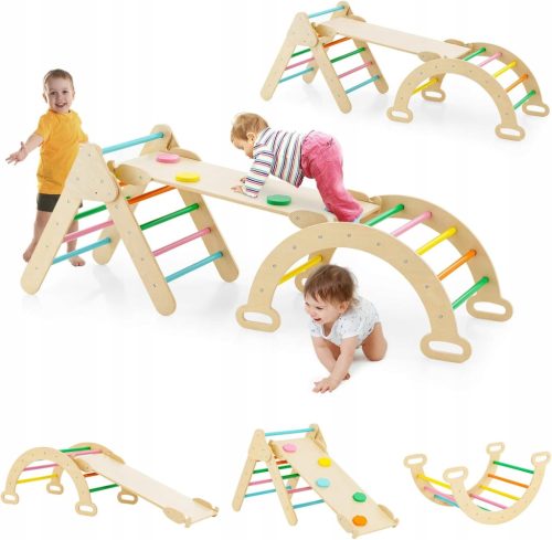  Kletterbogen und Leiter und Rutsche Indoor-Kletterspielplatz