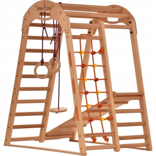  Holzspielplatz für Kinder Kletterleiter Netzreifen 125 cm