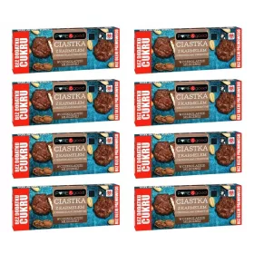   Zuckerfreie Karamell- und Erdnusskekse in Milchschokolade - PURE&good 128g
