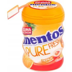   Mentos Pure Fresh Tropical Kaugummi - Tropische Früchte ohne Zucker, 6 Stück 60g