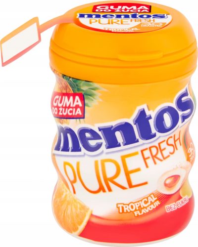 Mentos Pure Fresh Tropical Kaugummi - Tropische Früchte ohne Zucker, 6 Stück 60g