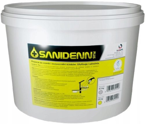  Sanidenn Bakterienpräparat für Kläranlagen PULVER gegen Klärgrubengerüche 4,5 kg