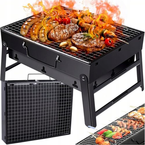  GRILL REISE TOURIST TRAGBAR HOLZKOHLE CAMPING FALTBARER KOFFER