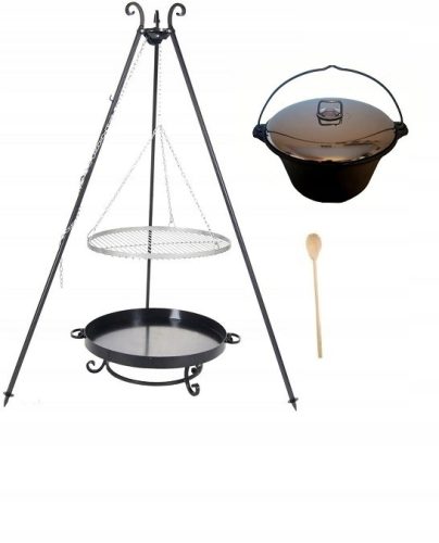  Grillrost 60 Dreibein geschmiedeter Gusseisenkessel 8 P