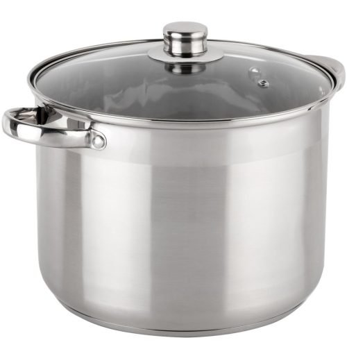 Edelstahl Großkochtopf 25L mit Deckel für Gastronomie, robust und hochwertig