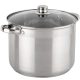Edelstahl Großkochtopf 25L mit Deckel für Gastronomie, robust und hochwertig