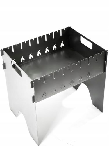  Mangal Grill für 8 Spieße Holzkohle Metall 2,5 mm Multifunktional Kompakt
