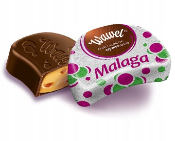 Wawel Malaga Pralinen 1kg - Cremiger Genuss mit Rosinen