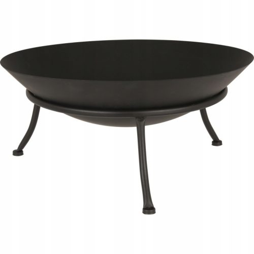  Tragbare Gartenfeuerstelle, 47 x 21 cm, schwarze Metallfeuerstelle