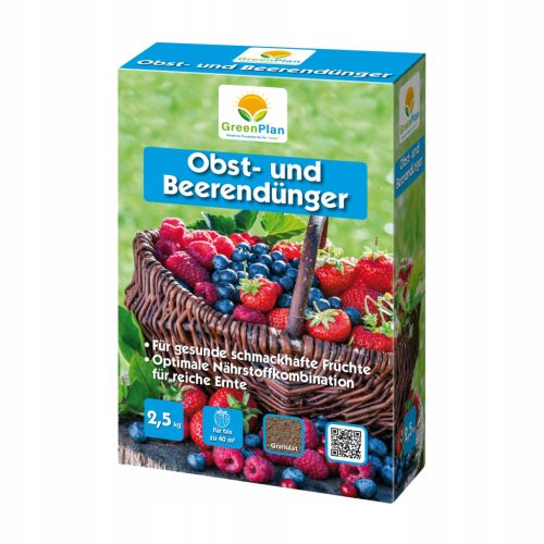  GREENPLAN Dünger für Erdbeeren, Himbeeren, Brombeeren und Heidelbeeren GP Obst und Beerendünger