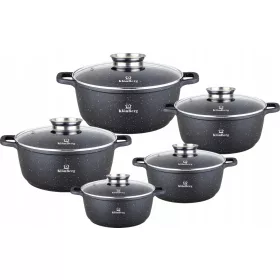   KlönBerg KB 4060 Marmurkowy Zestaw Garnków - Premium Küchenhelfer