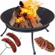  Gartenfeuerstelle aus Gusseisen, 80 cm, für Grill, Lagerfeuer, Picknick