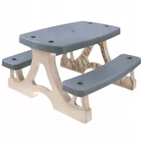    13011 Kindergartentisch mit Bänken Picknick-Set Mochtoys Polnisch