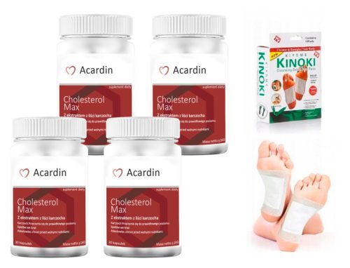 ACARDIN MAX - 4x30 Kapseln + 2 KINOKI Detox Pflaster GRATIS