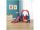 Kinderrutsche mit Schaukel, rot, mit Basketball, 160 x 145 x 112 cm