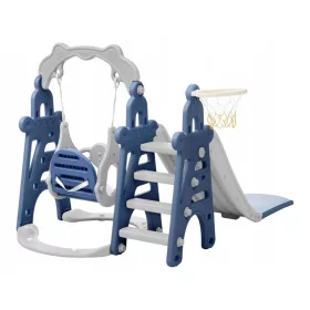    Kunststoffrutsche, mit zwei Basketballkörben, 180 x 190 x 123 cm