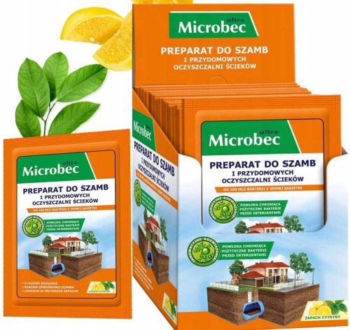  BROS - Microbec ULTRA 25g Zitronenduft - Klärgrubenreiniger - 18 Stk.