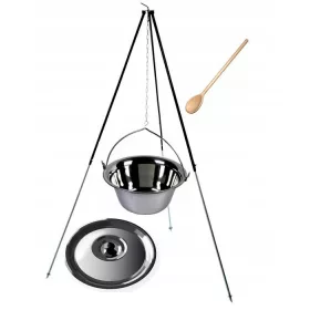  TELESKOPSTÄNDER 100/180 Edelstahlkessel 6 l Deckel