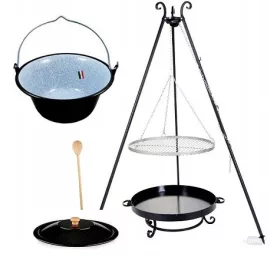    GRILL XXL Edelstahlrost 70 cm Feuerraum 70 cm + KUGEL 10 L + DECKEL