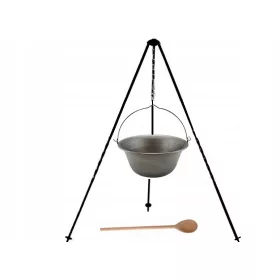  Ungarischer Zigeuner Zinnkessel 10 l Dreibein