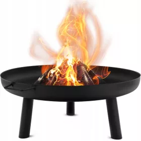    Gartenfeuerstelle Lehmann 80 cm für Lagerfeuer Grill Kessel Stahl schwarz