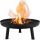  Gartenfeuerstelle Lehmann 80 cm für Lagerfeuer Grill Kessel Stahl schwarz