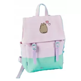   Pusheen Schulrucksack in Rosa, Ein-Kammer, mit Farbakzenten und Applikationen