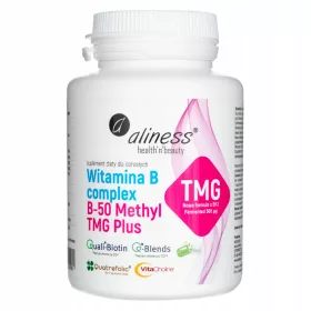   ALINESS Vitamin B Complex B-50 METHYL TMG PLUS, 100 Vegane Kapseln