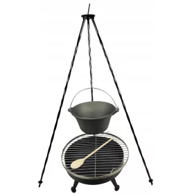  Grillfeuerraum 40 Rost 40 Gusseisenkessel 8 L