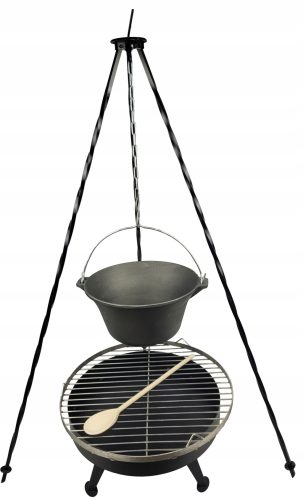  Grillfeuerraum 40 Rost 40 Gusseisenkessel 8 L