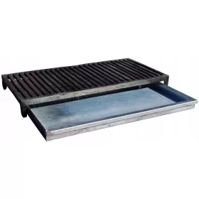  Gusseisen Kaminrost für Kamin auf Beinen Grill 28 x 53 cm