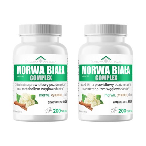 Morwa Biała Complex mit Zimt und Chrom - 400 Tabletten für gesunden Stoffwechsel