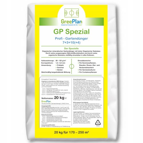  GREENPLAN Universaldünger für Gartenpflanzen Profi GP Spezial 20 kg