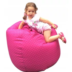    OUTDOOR-SESSEL rosa gepunkteter POUF SAKO TASCHE HAUS GARTEN TERRASSE BALKON