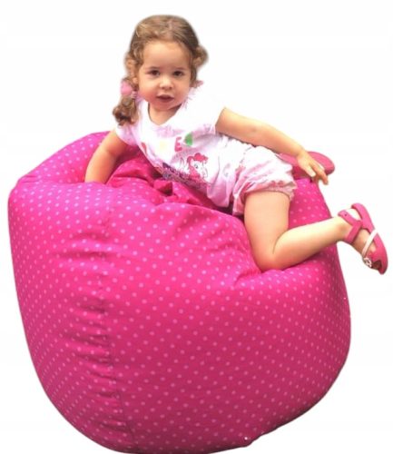  OUTDOOR-SESSEL rosa gepunkteter POUF SAKO TASCHE HAUS GARTEN TERRASSE BALKON