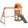  SPIELPLATZ - PLATTFORM - 2 SCHAUKELN - KLETTERWAND - RUTSCHE -