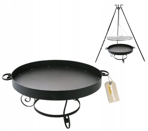  Gartenfeuerstelle 60 cm Hitzebeständige Grillschale Schmiedemetall