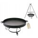  Gartenfeuerstelle 60 cm Hitzebeständige Grillschale Schmiedemetall