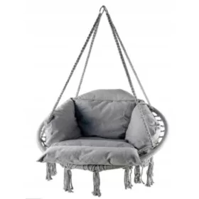  Gartenschaukel Storchennest mit Kissen XXL Grau 150kg