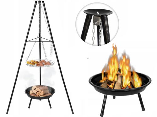  Großer Gartengrill Dreibein Feuerstelle 2in1
