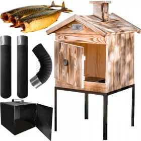    Gartenräucherhaus mit Kamin 110cm Komplettset sofort einsatzbereit