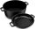  Topf aus emailliertem Gusseisen für Feuer, Induktion, Gas, Deckel, 5 l, großer Grill, XL