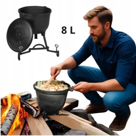  Gusseisenkessel 8l für ungarisches Lagerfeuer