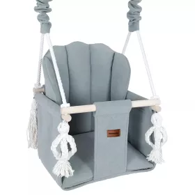    Kinderschaukelschale für Zuhause, starkes, verstellbares Seil, Grau