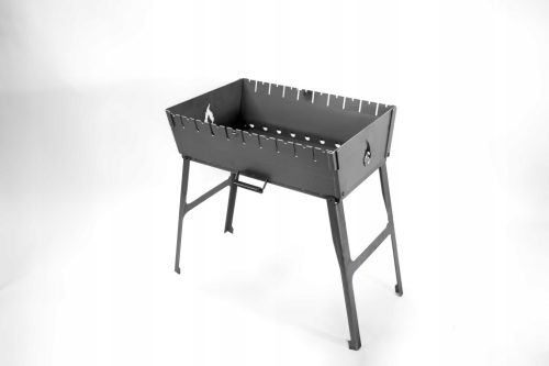  Mangal Grillkoffer für 8 Spieße faltbar Carbon Metall 2mm massiv